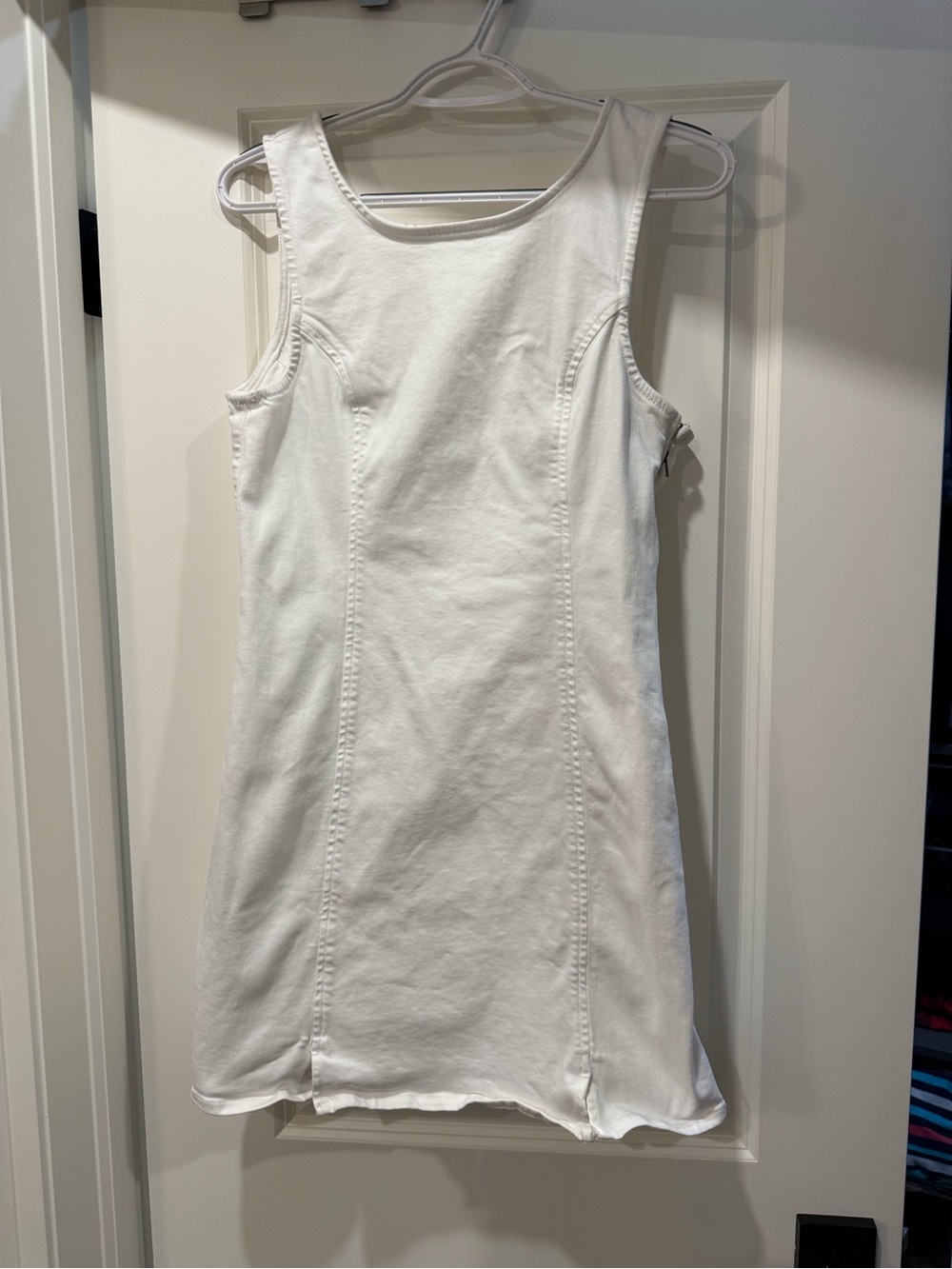 White Denim Mini Dress
